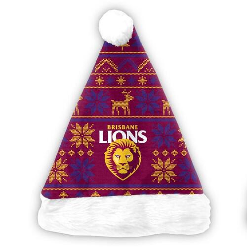 Brisbane Lions Xmas Santa Hat