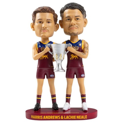 Brisbane Lions Harris Andrews & Lachie Neale 2024 Premiership Bobblehead