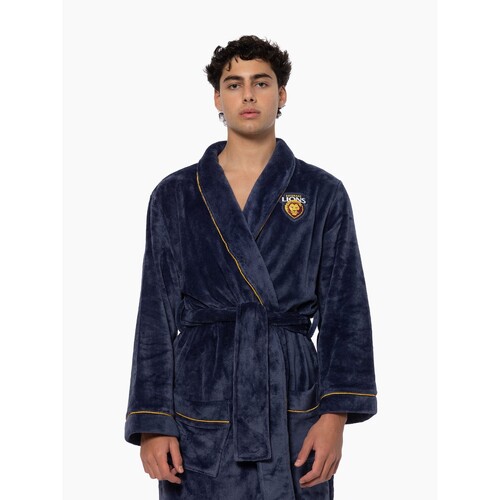 Brisbane Lions Ultra Soft Fleece Robe Size: [L/XL]