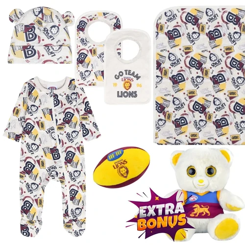Brisbane Lions New Baby AFL Gift Pack