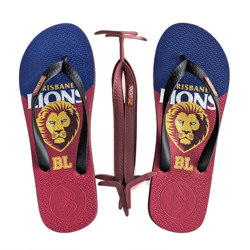 Brisbane Lions Boomerangz Thongs w/extra Straps