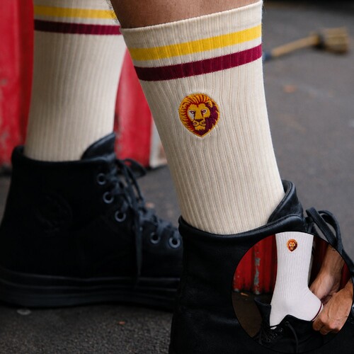 Brisbane Lions Sneaker Socks 2 Pack Gift Box