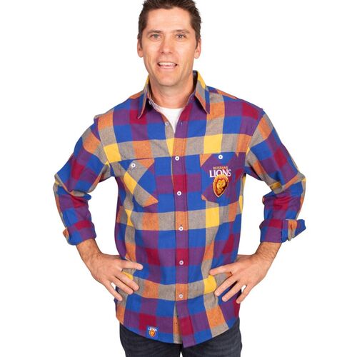Brisbane Lions Adults Flannel Shirt