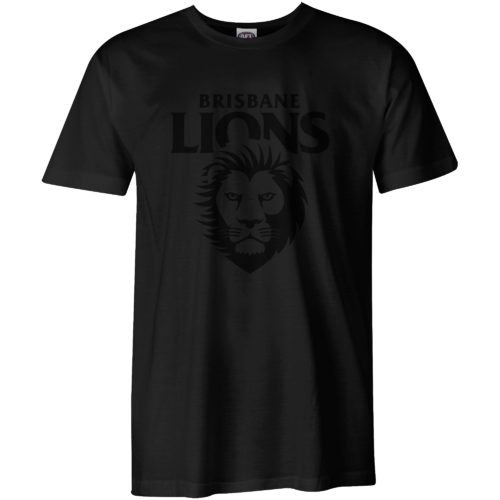 Brisbane Lions Mens Stealth Black Tee