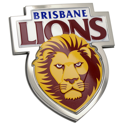 Brisbane Lions 3D Chrome Supporter Emblem
