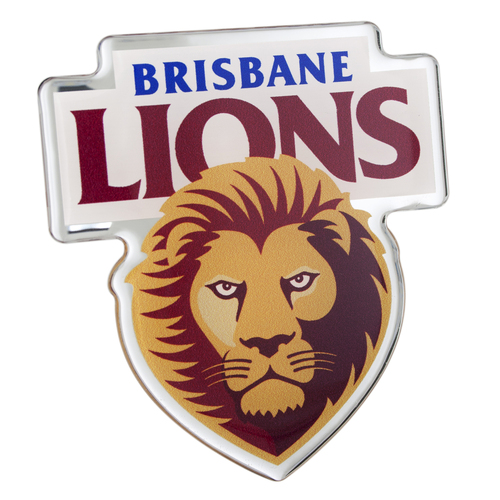Brisbane Lions Lensed Chrome Supporter Logo