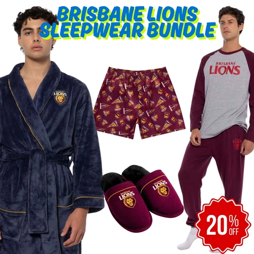 Brisbane Lions Mens Sleepwear Value Bundle