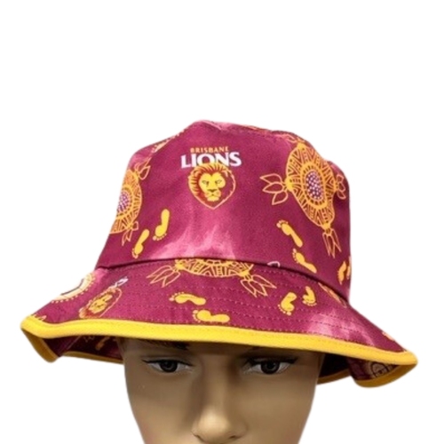 Brisbane Lions Adults Indigenous Bucket Hat
