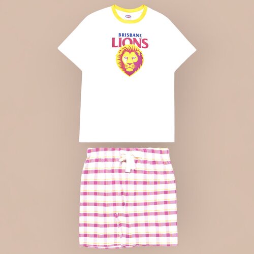 Brisbane Lions Mens Check PJ Set