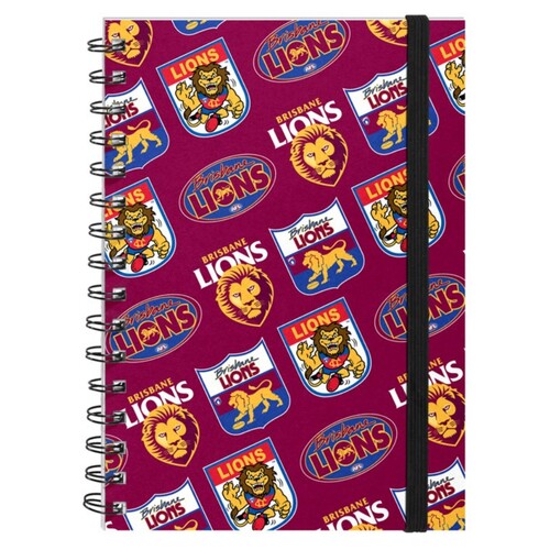 Brisbane Lions Retro Hard Cover Notebook