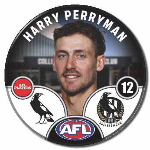 Collingwood Magpies 2025 Player Pin Badge - PERRYMAN