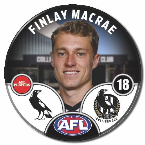 Collingwood Magpies 2025 Player Pin Badge - MACRAE