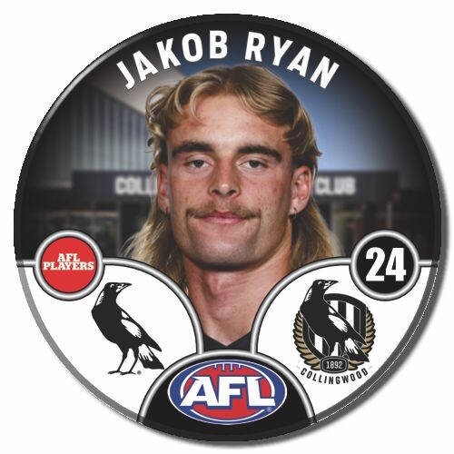 Collingwood Magpies 2025 Player Pin Badge - RYAN