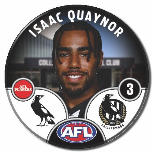 Collingwood Magpies 2025 Player Pin Badge - QUAYNOR