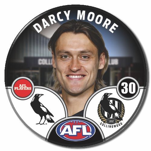 Collingwood Magpies 2025 Player Pin Badge - MOORE