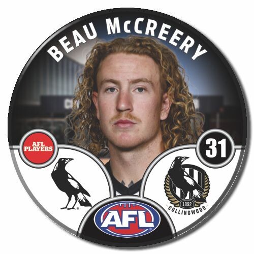 Collingwood Magpies 2025 Player Pin Badge - MCCREERY