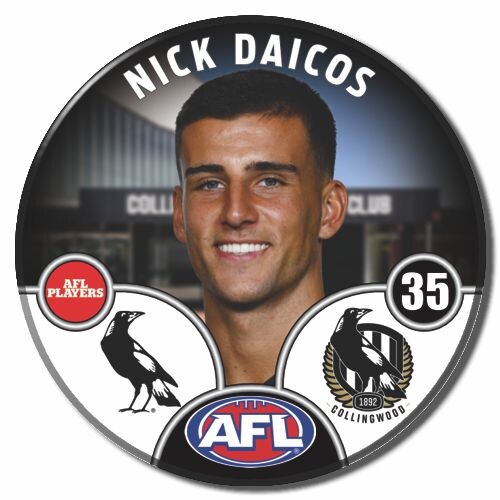 Collingwood Magpies 2025 Player Pin Badge - DAICOS, N