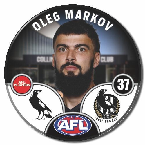 Collingwood Magpies 2025 Player Pin Badge - MARKOV