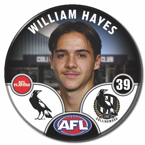 Collingwood Magpies 2025 Player Pin Badge - HAYES