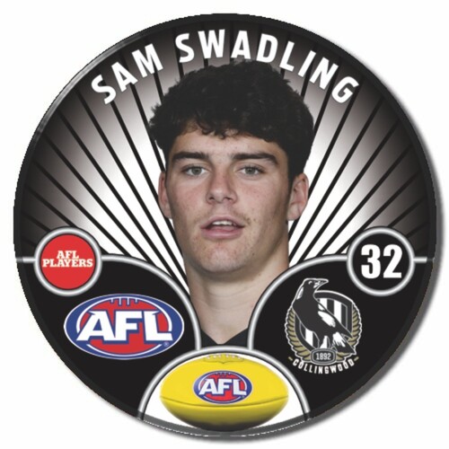 Collingwood Magpies 2026 Player Pin Badge - SWADLING