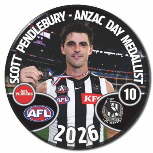 Scott Pendlebury 2026 Anzac Day Medallist Badge