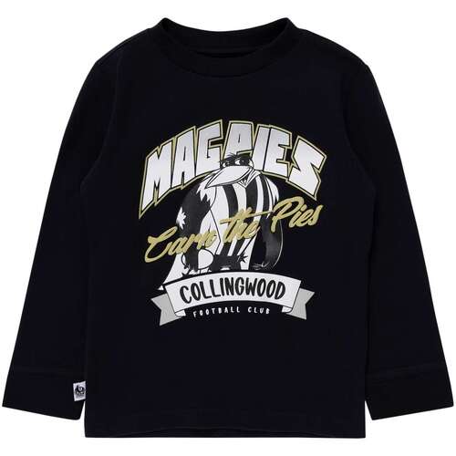 Collingwood Magpies Kids Long Sleeve Tee