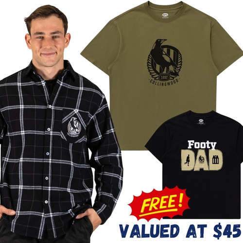 Collingwood Magpies Dad Pack - FREE T-Shirt