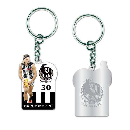 Collingwood Magpies Darcy Moore Metal Keyring 
