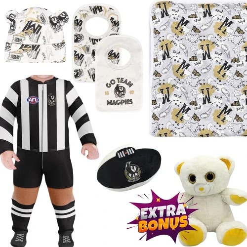 Collingwood Magpies New Baby AFL Gift Pack