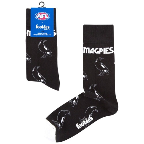 Collingwood Magpies Foot-ies Organic Cotton Socks