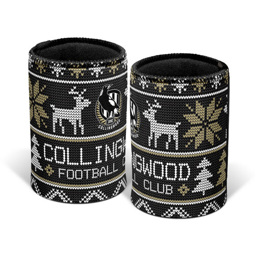 Collingwood Magpies Xmas Stubby Holder