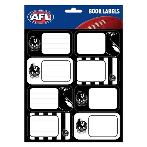 Collingwood Magpies School Book Labels