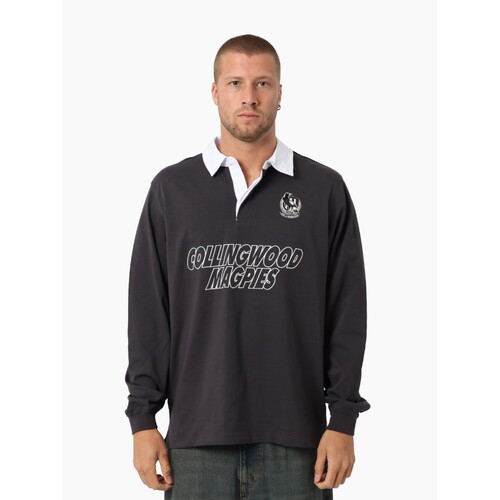 Collingwood Magpies Unisex Long Sleeve Polo 