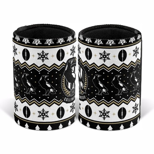 Collingwood Magpies Christmas Stubby Holder