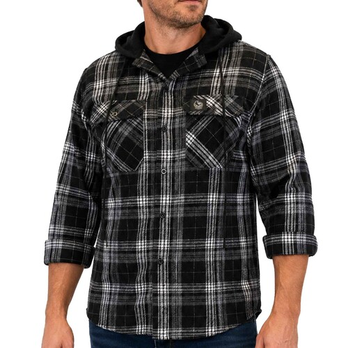 Collingwood Magpies Highland Hooded Flannel Shirt 