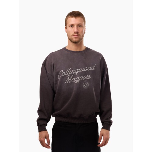 Collingwood Magpies Sun Bleached Vintage Crew 