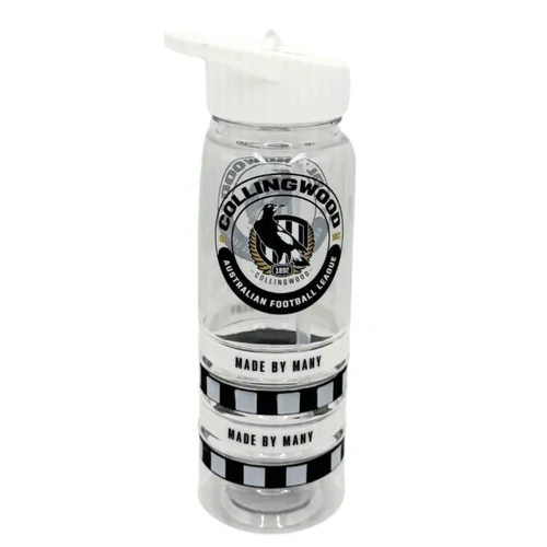 Collingwood Magpies Tritan Sports Bottle with Wrist Bands