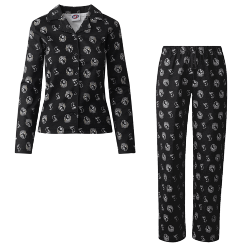 Collingwood Magpies Womens Flannelette PJ Sets