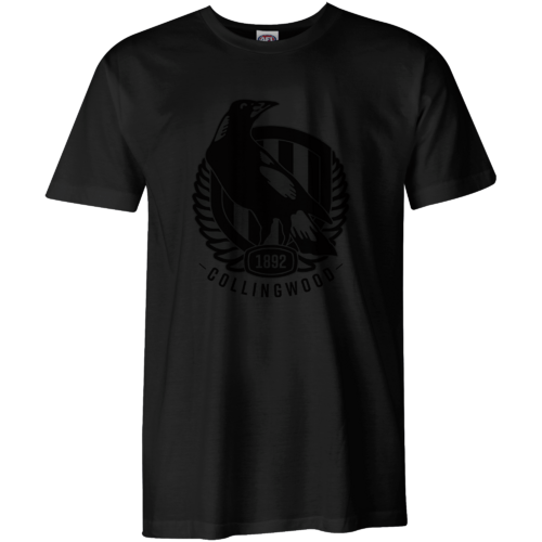 Collingwood Magpies Mens Stealth Black Tee