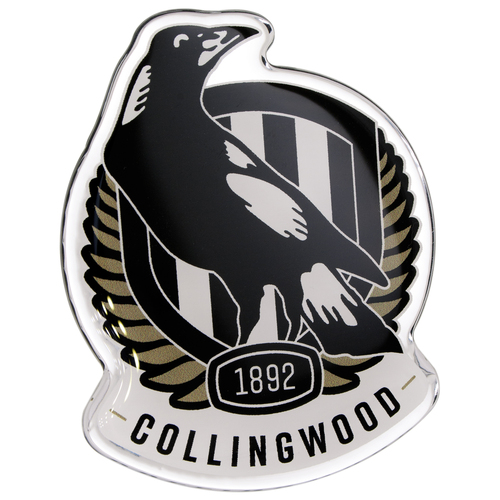Collingwood Magpies Lensed Chrome Supporter Logo