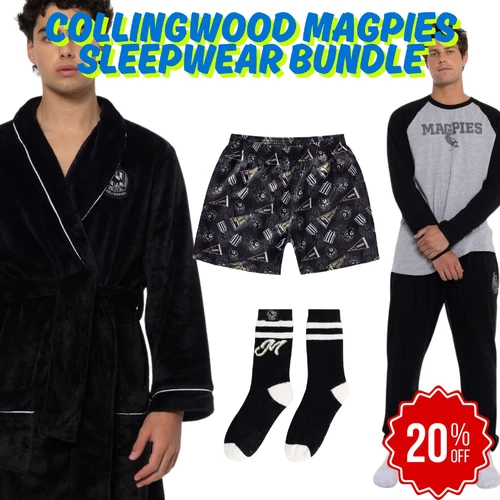 Collingwood Magpies Mens Sleepwear Value Bundle