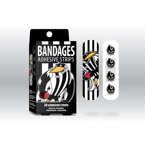 Collingwood Magpies Mascot Adhesive Bandages