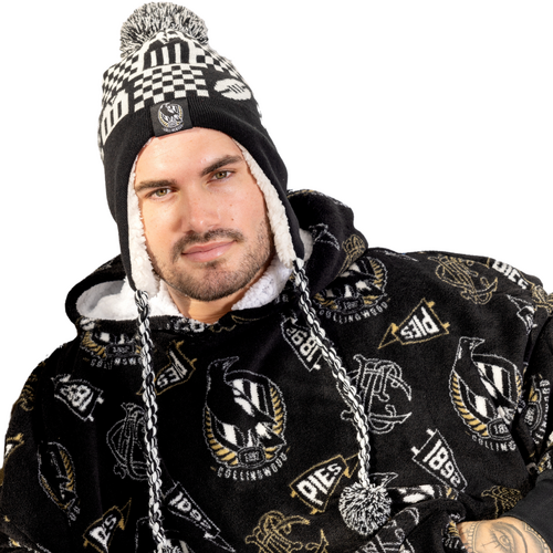 Collingwood Magpies Sherpie Beanie