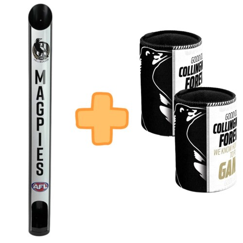 Collingwood Magpies Stubby Holder Dispenser Bonus Pack