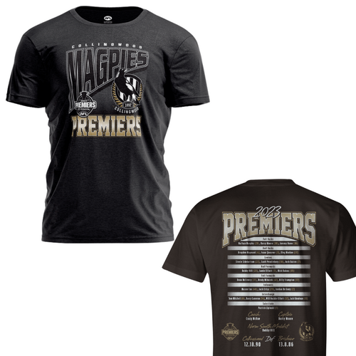 Collingwood Magpies 2023 Premiers Youths Flag Tee