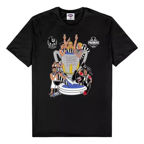 Collingwood Magpies 2023 Premiers Grange Cup Tee