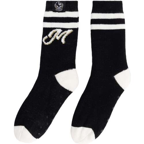 Collingwood Magpies Knitted Bed Socks