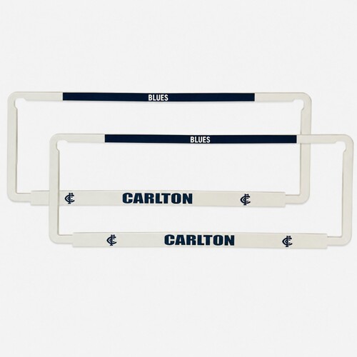 Carlton Blues Car Number Plate Surrounds Set of 2