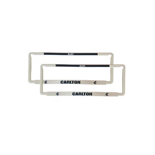 Carlton Blues Car Number Plate Surrounds Set of 2