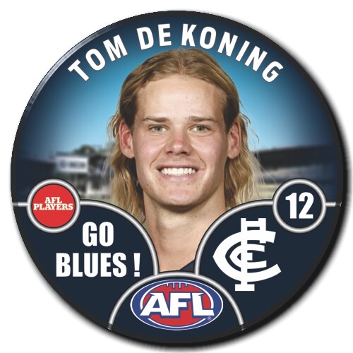 Carlton Blues 2025 Player Pin Badge - DE KONING